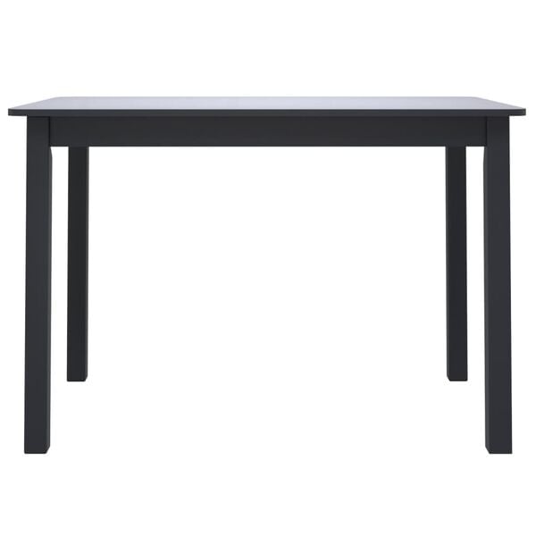 Spisebord 114 x 71 x 75 cm massivt gummitræ sort