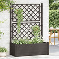 Hævet plantekasse 160x40x45 cm galvaniseret stål antracitgrå