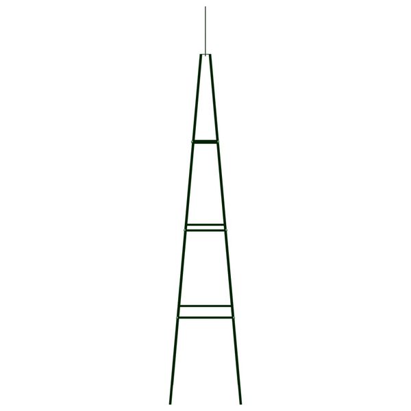 Stativer til klatreplanter 2 stk. 35x35x195 cm jern mørkegrøn