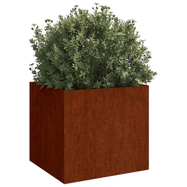 Plantekasser 2 stk. 42x40x39 cm cortenstål