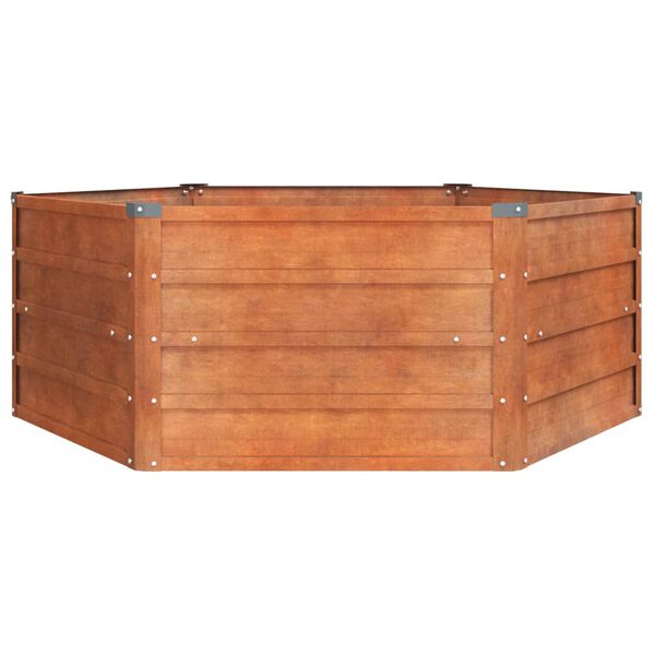Højbed 129x129x45 cm cortenstål rustfarvet