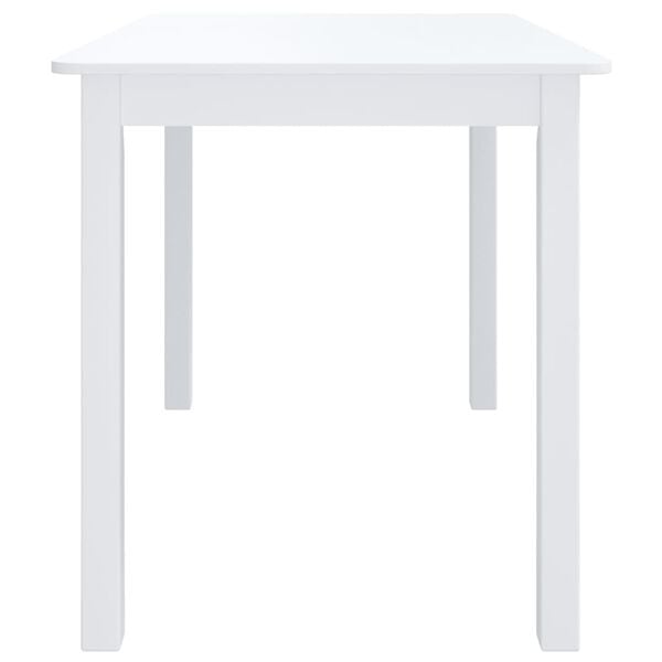 Spisebord 114 x 71 x 75 cm massivt gummitræ hvid