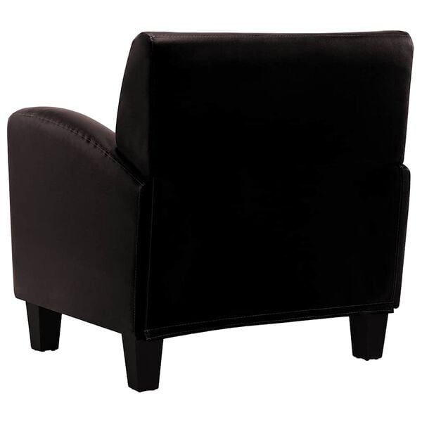 Lænestol kunstlæder mørkebrun