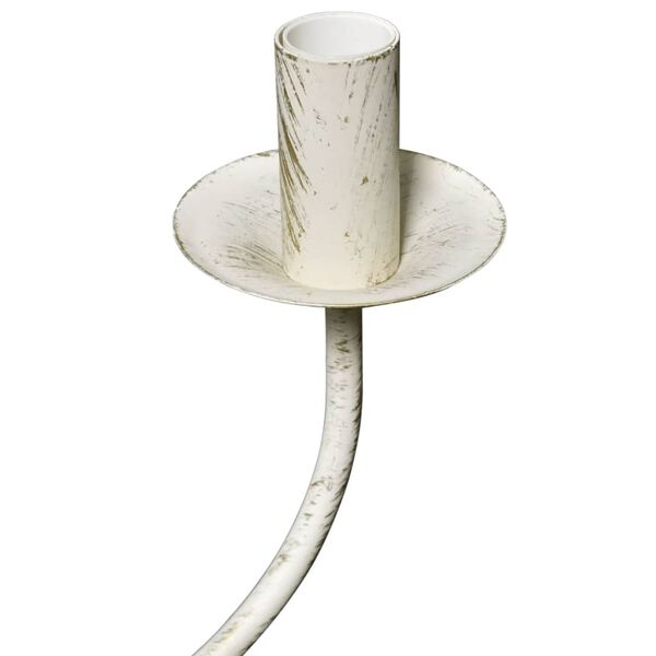 Antik lysekrone 8 x E14-fatninger metal hvid