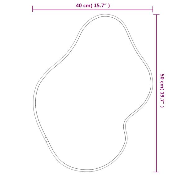 Vægspejl 50x40 cm guldfarvet