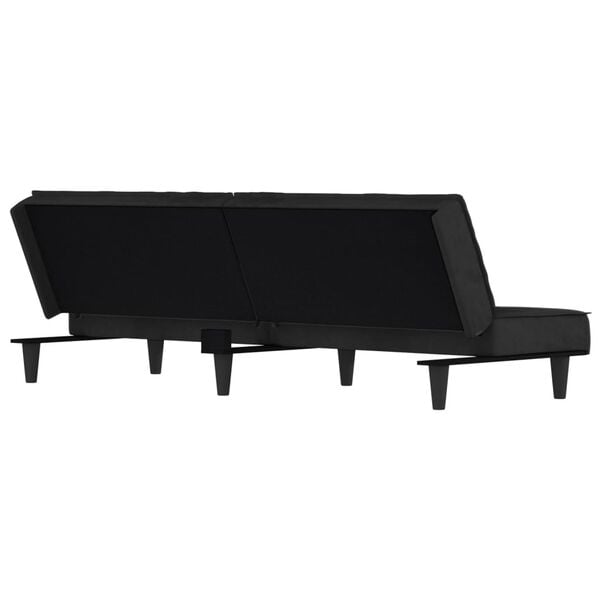 Sovesofa velour mørkegrå