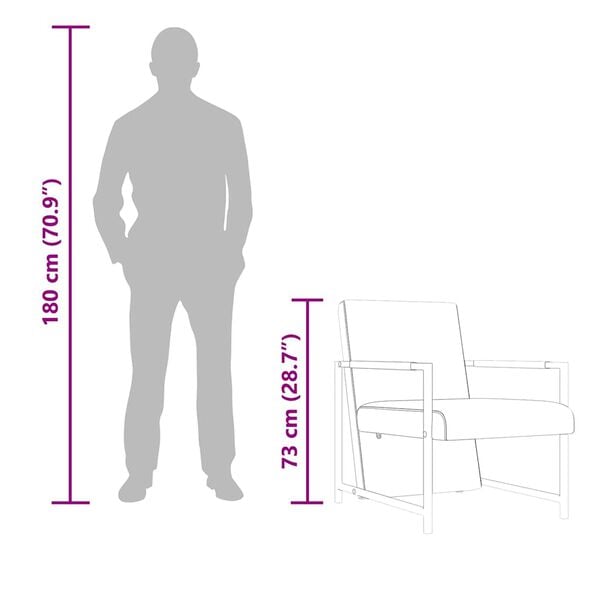 Lænestol med kromfødder kunstlæder sort