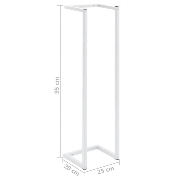 Håndklædeholder 25x20x95 cm stål hvid