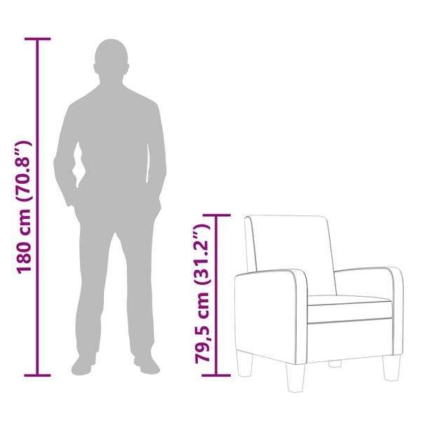 Lænestol kunstlæder sort