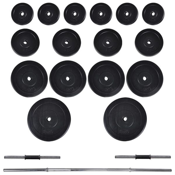 Styrketårn med vægtstang- og håndvægtsæt 60,5 kg