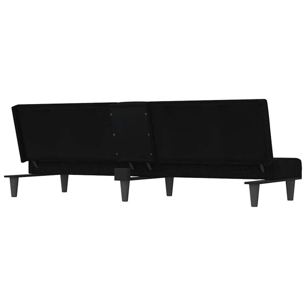 Sovesofa med kopholdere stof sort