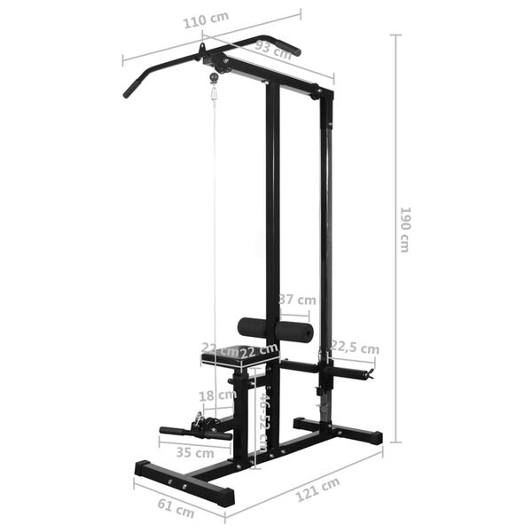 Styrketårn med vægtskiver 40 kg